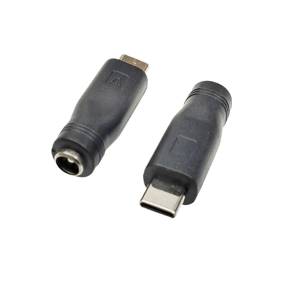 2PC DC Power Adapter Converter 5.5x2.1mm Female Jack to USB Type C Male Connector Peaceful Pleasures Health and Wellness Default Title
