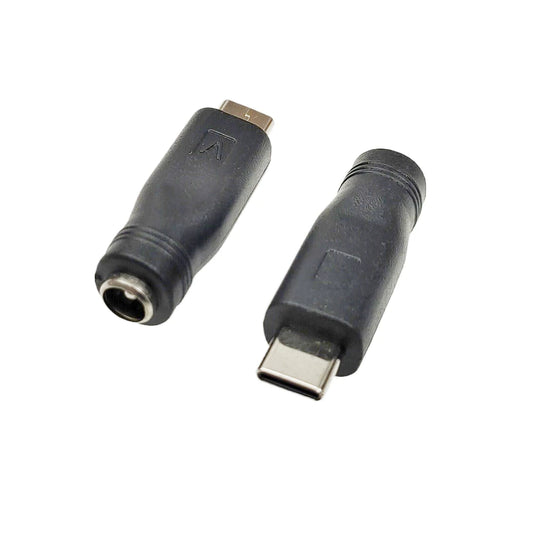 2PC DC Power Adapter Converter 5.5x2.1mm Female Jack to USB Type C Male Connector Peaceful Pleasures Health and Wellness Default Title