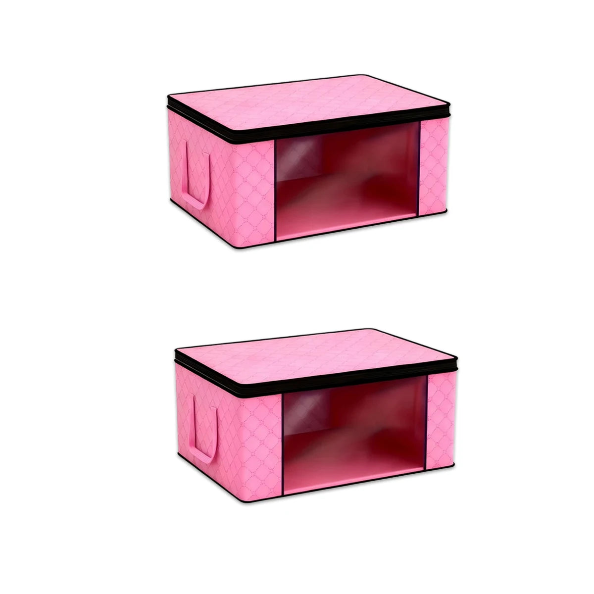 Clothes Storage Bags – Foldable Blanket Storage Bins for Organising Bedrooms, Wardrobes, Duvets, Featuring A Clear Window Peaceful Pleasures Health and Wellness 2Pcs