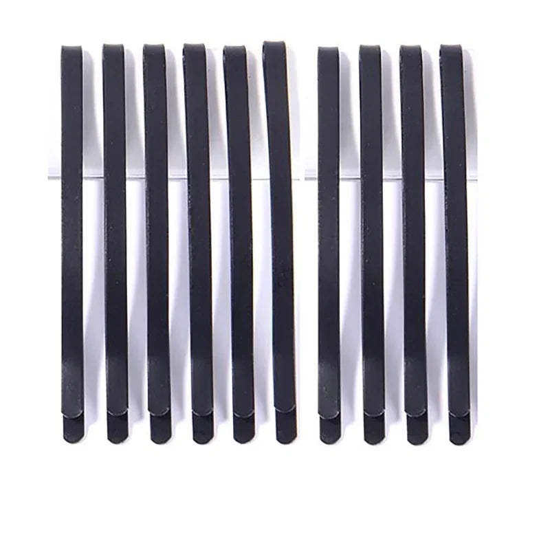 Black Bobby Pins Set – 10pcs Metal Hair Clips for Women & Girls