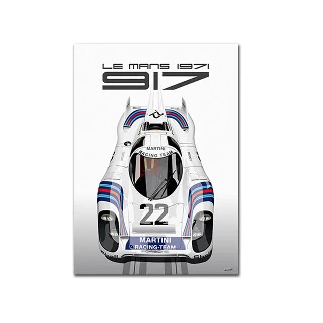 Le Mans 917K Martini Racing Canvas Wall Art Poster Print Canvas Wall Art Peaceful Pleasures Health and Wellness U4340-12 40x50cm Unframed