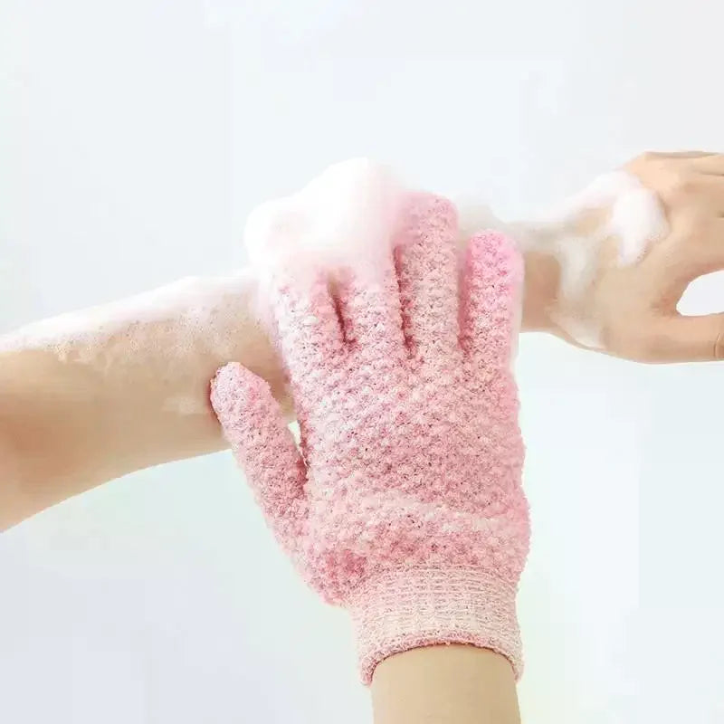 Exfoliating Bath Gloves – Soft Sponge Shower Gloves for Smooth Skin Exfoliating Bath Gloves Peaceful Pleasures Health and Wellness