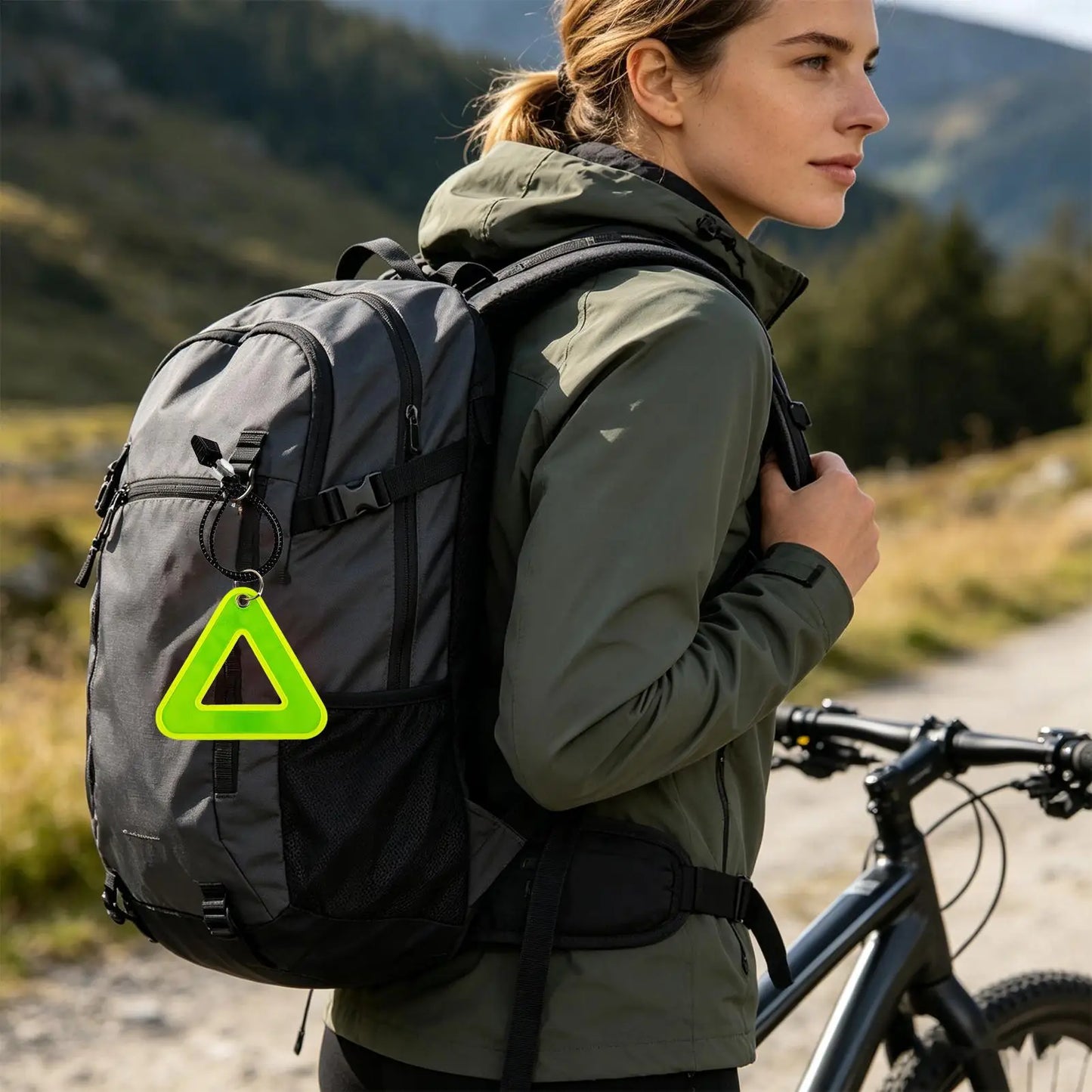 Triangle Reflective Pendants High Visibility Safety Reflector Bike Gear for Night Running Hiking Camping Outdoor Commuting Peaceful Pleasures Health and Wellness