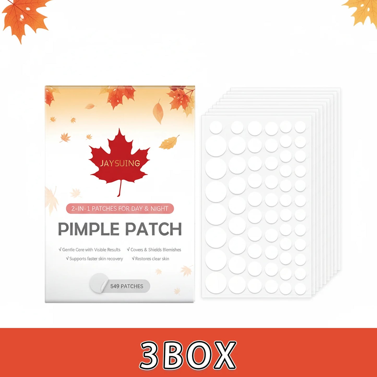 549-Piece Hydrocolloid Pimple Patches – Invisible & Waterproof