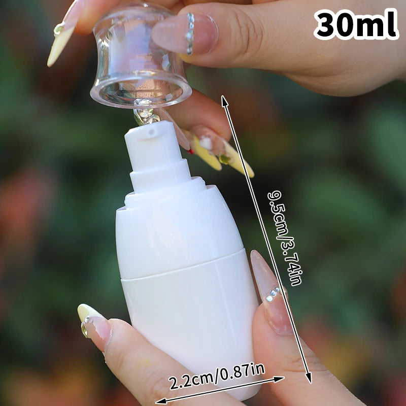 30/50/100ml Plastic Cream Shampoo Pump Bottle Portable Refillable Lotion Bottles Spray Container Essential Oil Travel Tools Peaceful Pleasures Health and Wellness 30ml lotion