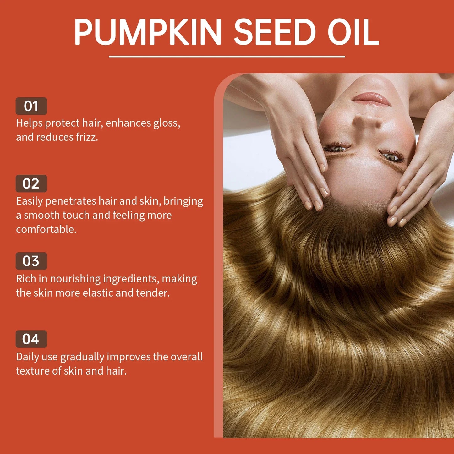 Pumpkin Seed Oil for Body & Hair – Moisturizing & Brightening 100ml