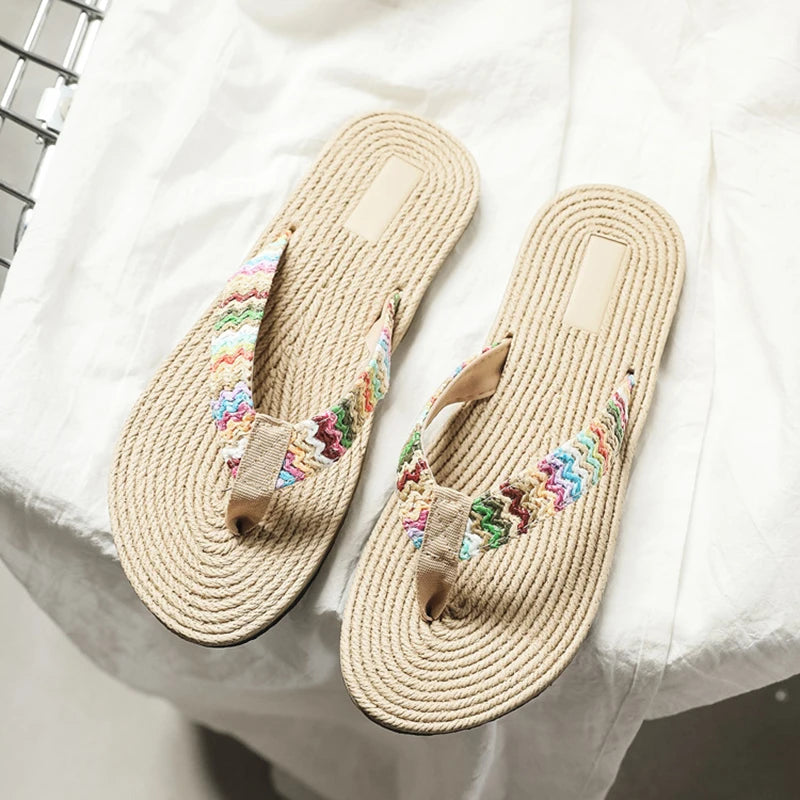 Women's Bohemian Wedge Flip Flops – Beach Sandals & Slippers
