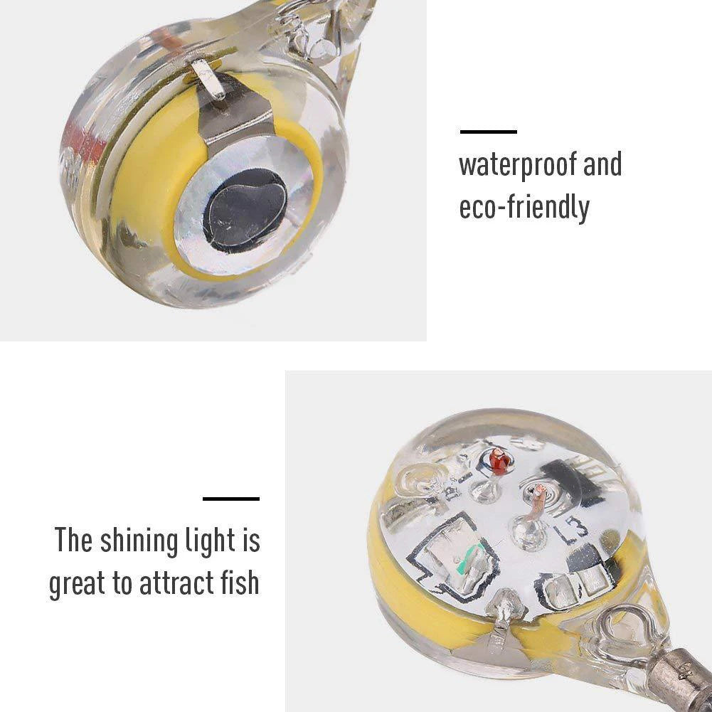 LED Fishing Lure Light Mini Deep Drop Underwater Eye Shape Fish Attracting Indicator Lure Led Flash Light For Fishing Tool Peaceful Pleasures Health and Wellness