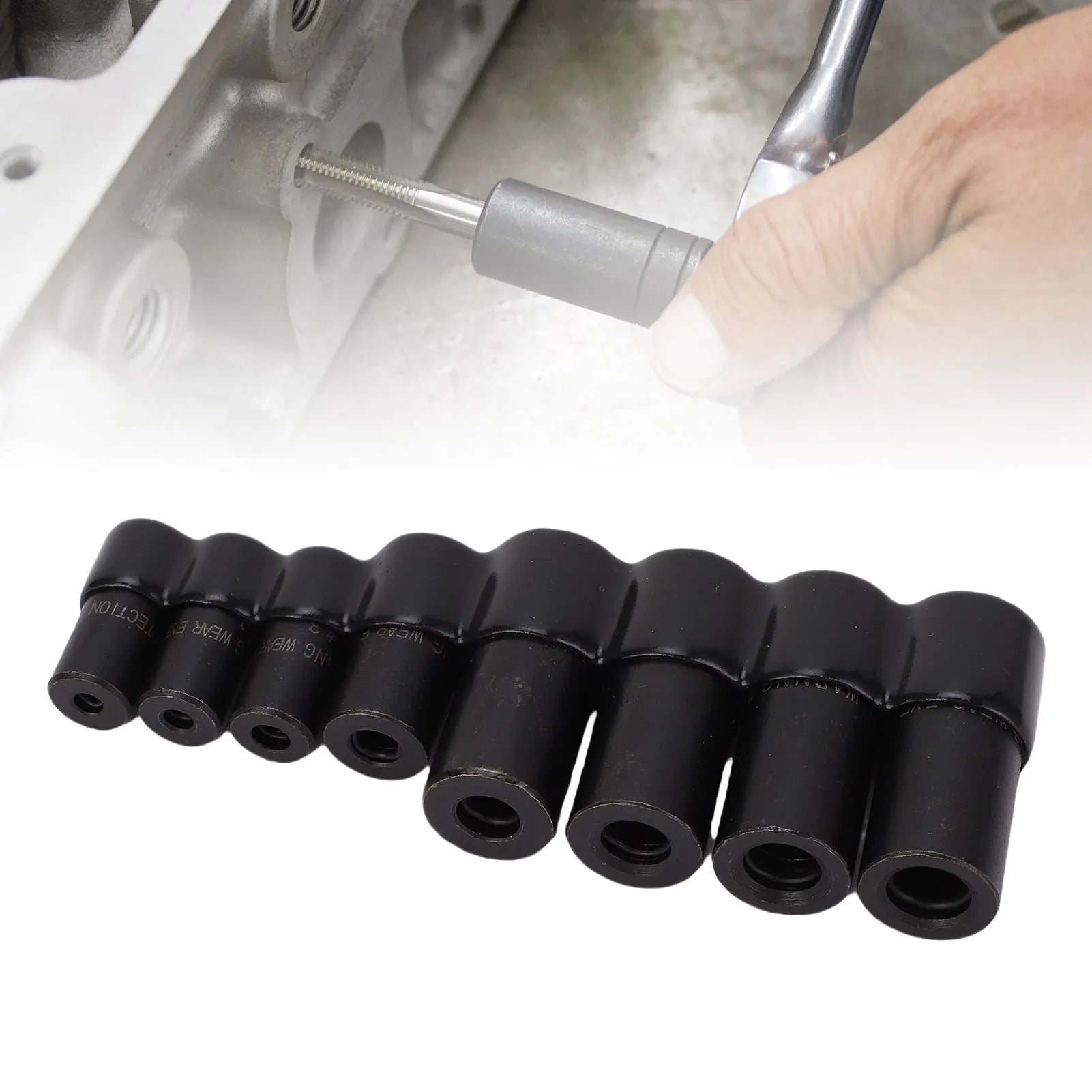 70500 Tap Socket Set with Storage Rack 1/4 3/8 Inch Drive Tap Socket Adapter Fits MCTI Standard Tap Holder Socket Tap Socket Set Peaceful Pleasures Health and Wellness