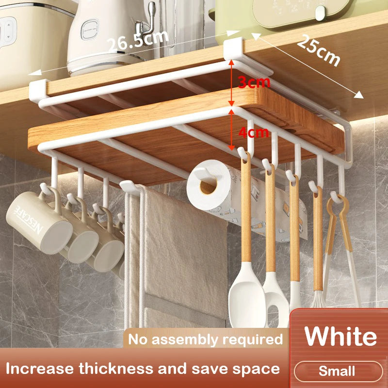 Kitchen Under Cabinet Basket Storage Shelf Cutting Board Rack Kitchen Closet Rack Under Desk Cabinet Office Bathroom Organizers Peaceful Pleasures Health and Wellness 23