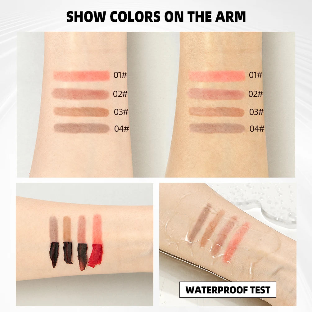 QIBEST Highly Pigmented Lip Liner Tattoo Matte Peel Off Enhance Lip Liner Lasting Lip Stain Waterproof Transfer-proof Lipgloss Peaceful Pleasures Health and Wellness