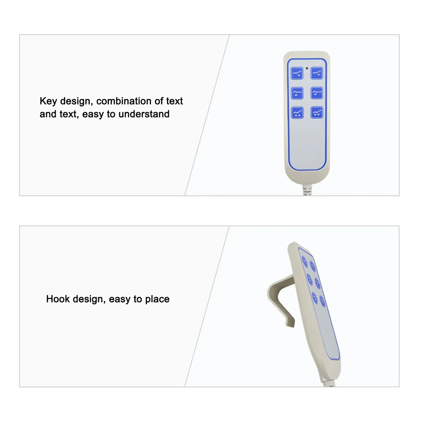Chair Controller Lifting Bed Electric PVC IP66 Wear Resistant Hand