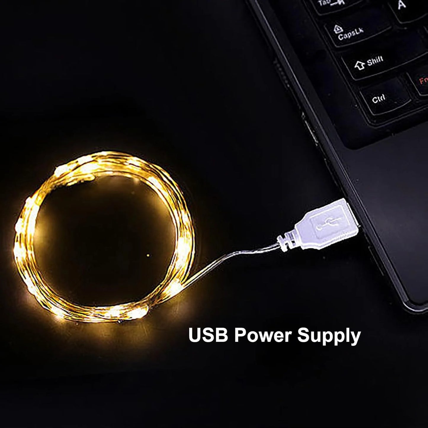 RUNTOIN 20m 200 LED USB Fairy String Lights | Waterproof Copper