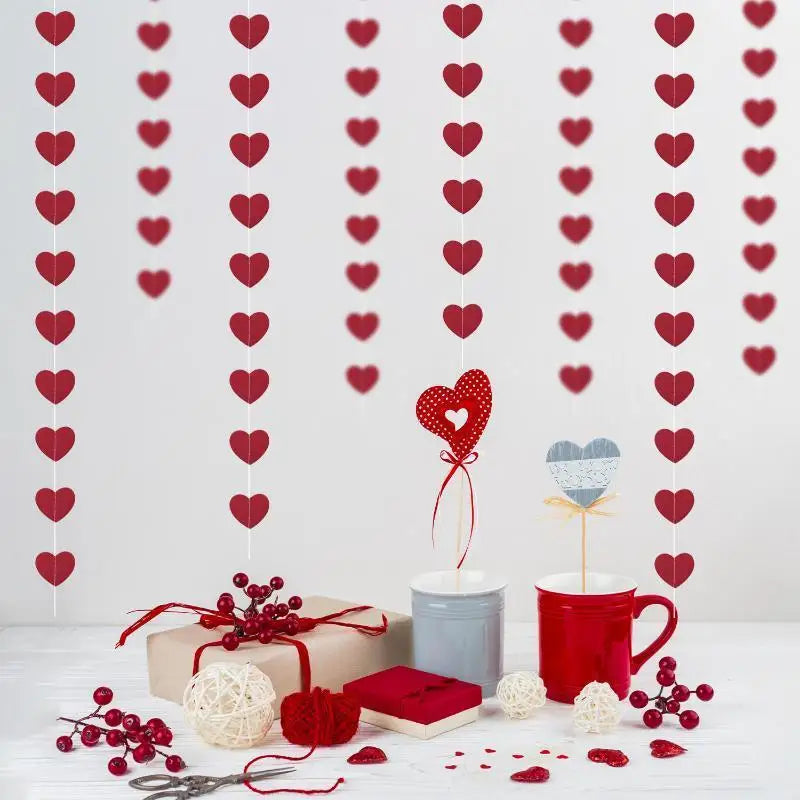 Valentine's Day Heart-shaped Pull-up Banners Decorations Wedding