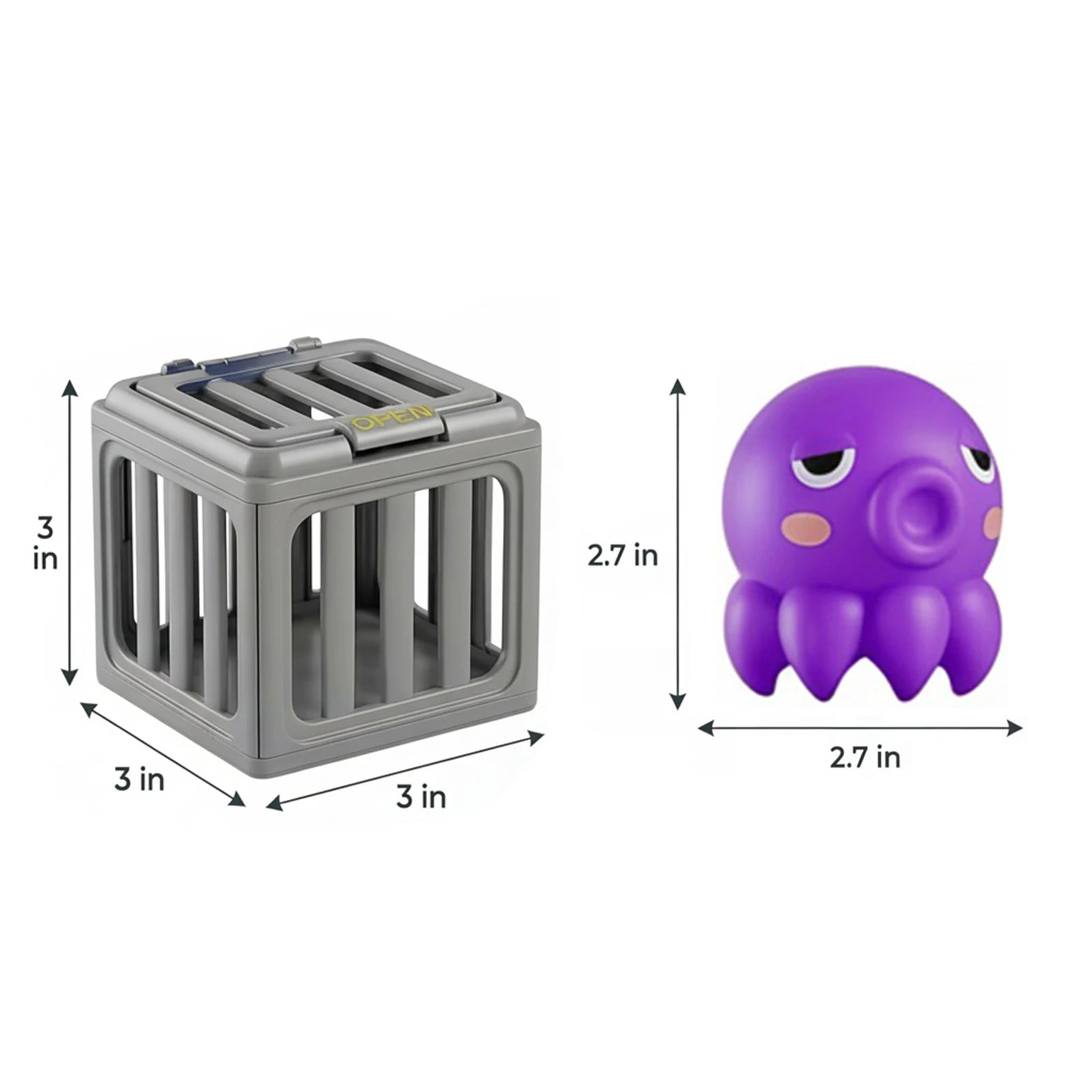 Toddler Pool Diving Toy Set PVC Soft Vinyl Sea Animal Figures With Cage Interactive Swimming Training Gift For Children Peaceful Pleasures Health and Wellness