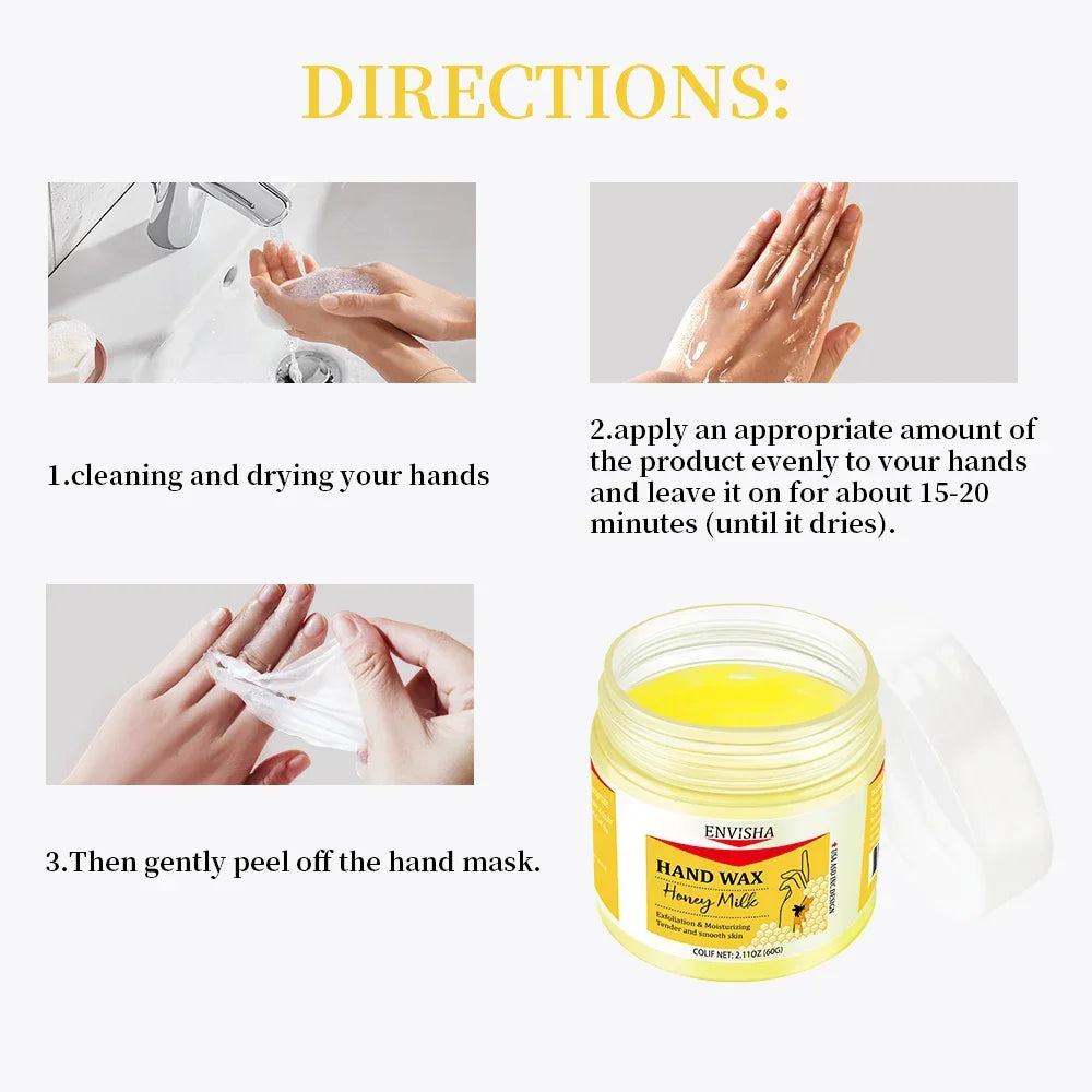 ENVISHA Exfoliating Hand Wax Mask – Sakura & Honey (60g) Hand Mask ENVISHA