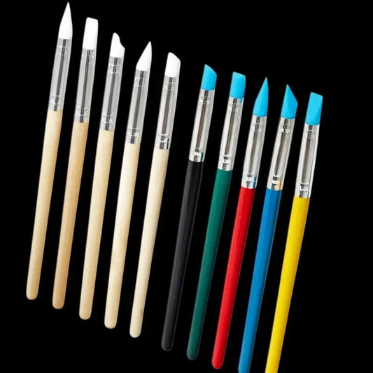 5/10Pcs Silicone Clay Sculpting Tool For Brush Modeling Dotting Nail Art Pottery Clay Tools DIY Carving Sculpting Tools Peaceful Pleasures Health and Wellness