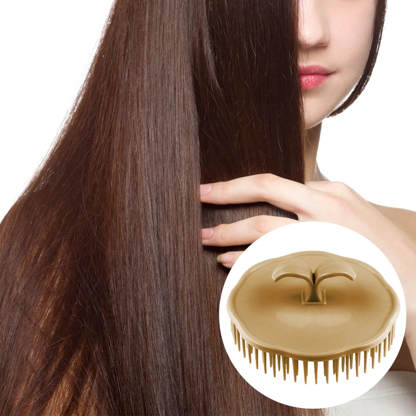 Silicone Shampoo Brush Head Scalp Massage Comb Hair Washing Comb Body Massage Brush Bath Shower Brush Salon Hairdressing Tool Peaceful Pleasures Health and Wellness