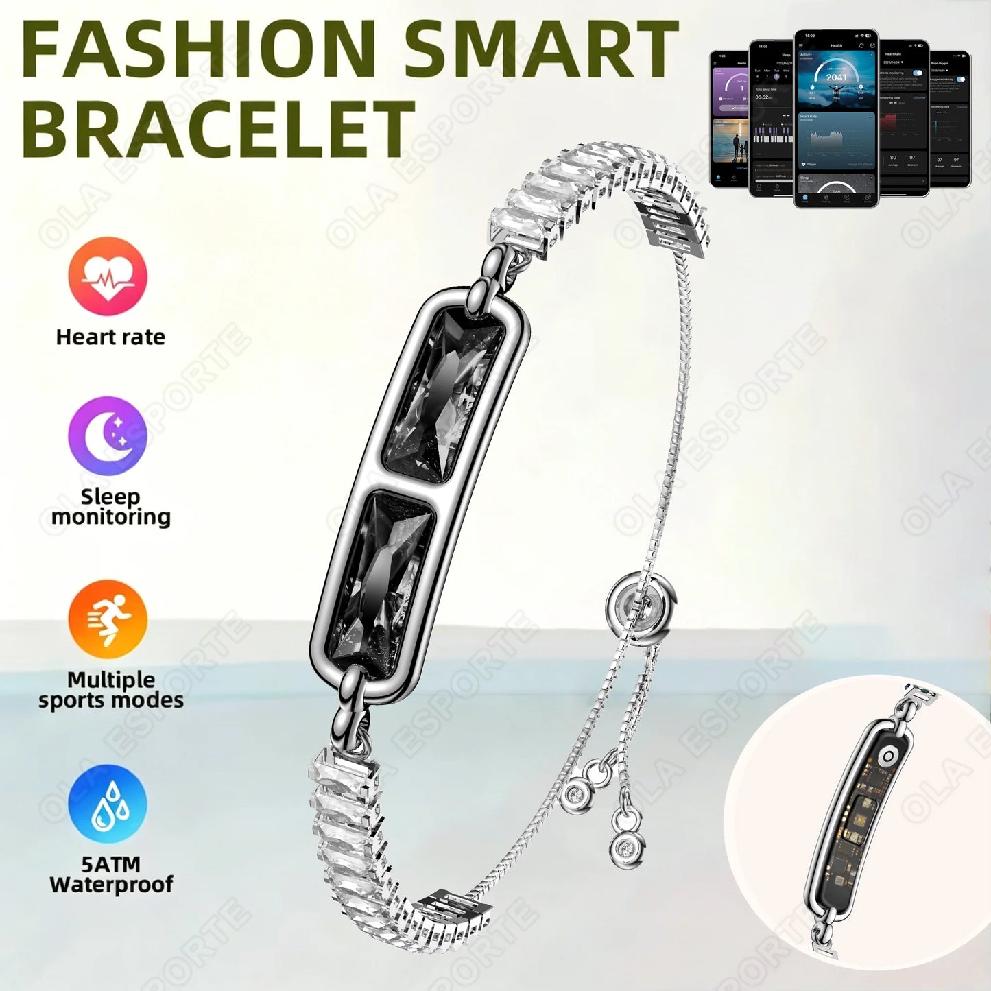New Men Sports Smart Bracelet Heart Rate Fitness Tracker IPX8 Waterproof Smart Band Pedometer Call Reminder Smartwatches Women Peaceful Pleasures Health and Wellness Black
