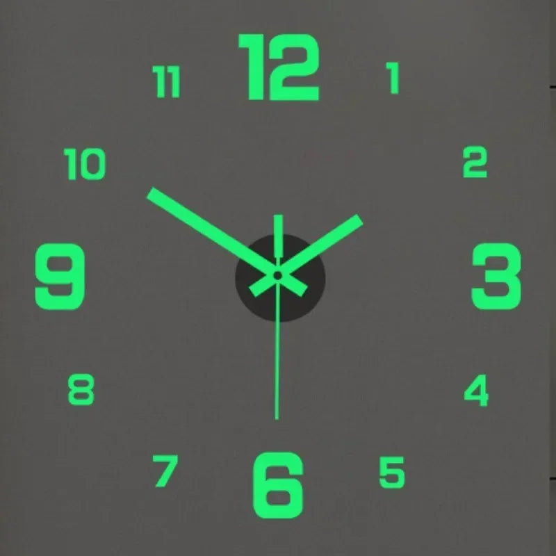 3D DIY Mirror Wall Clock 40cm – Frameless Modern Acrylic Decor