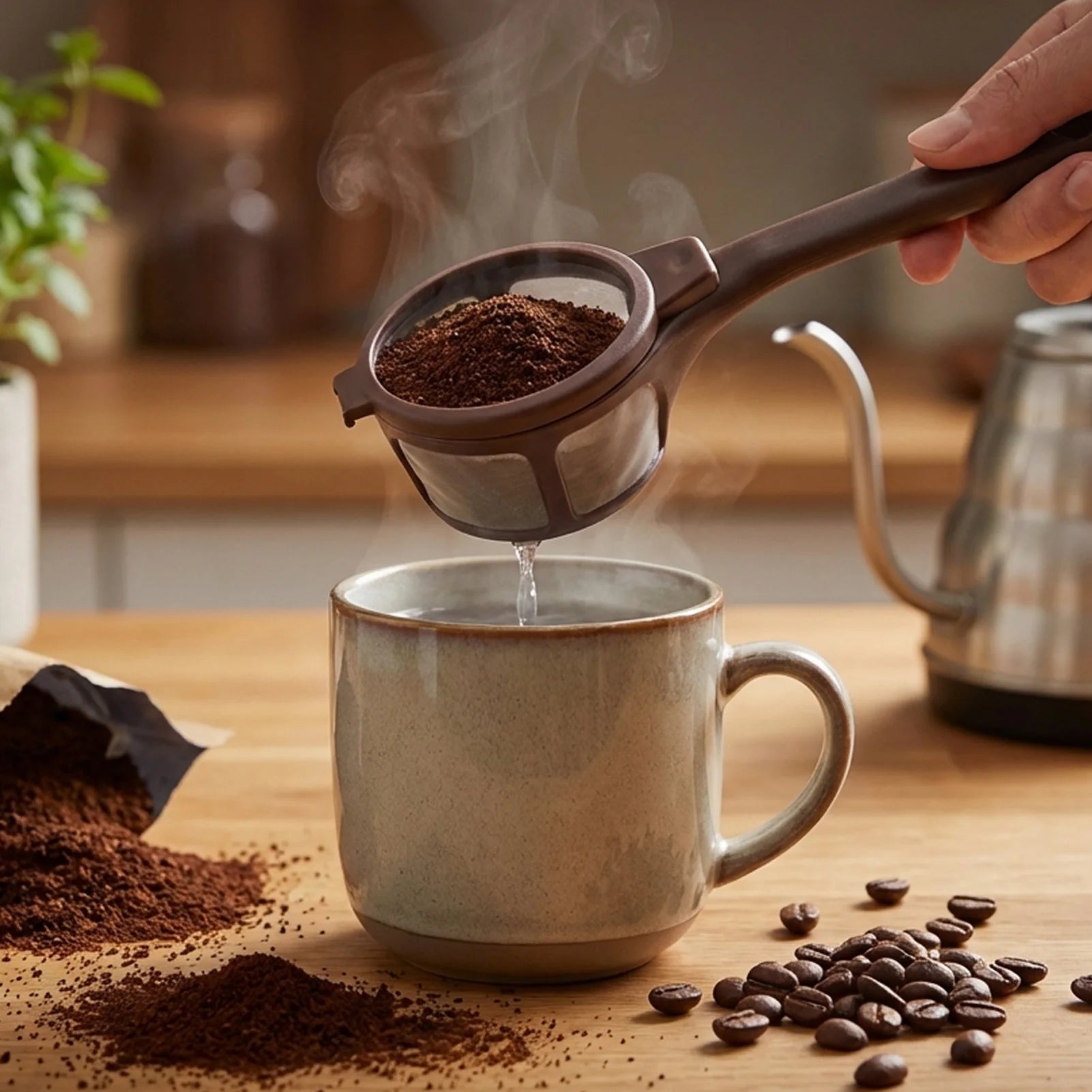 Coffee Filter Spoon Food Grade PP Material Kitchen Tool Suitable For Coffee Lovers Peaceful Pleasures Health and Wellness