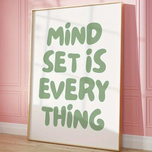 Sage Green Motivational Quote Canvas Wall Art Print | Decor Canvas Wall Art Print Peaceful Pleasures Health and Wellness G4731 40x50cm Unframed