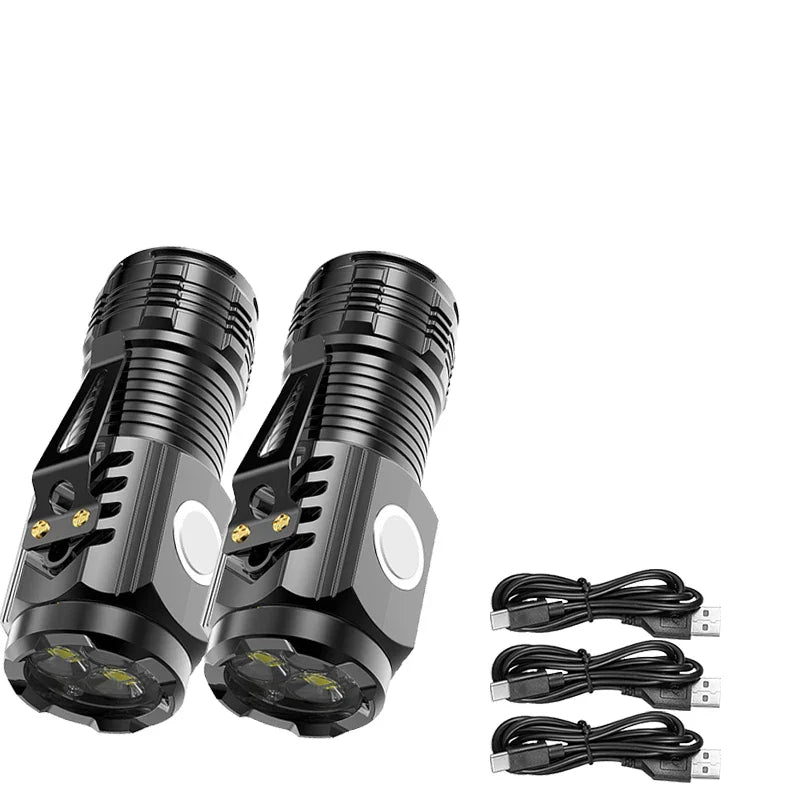 Mini LED Flashlight Type-C Rechargeable | 5 Modes & Pen Clip