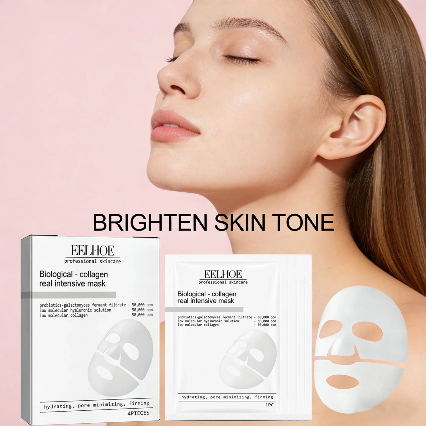 Eelhoe Collagen Face Mask – Firm, Brighten & Hydrate 4-Pack