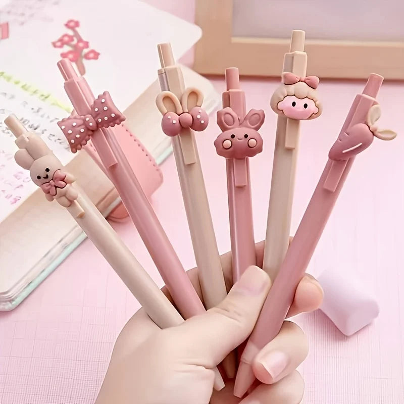 12-Pack Cute Ballpoint Pens | Bunny & Bow Designs, Black Ink