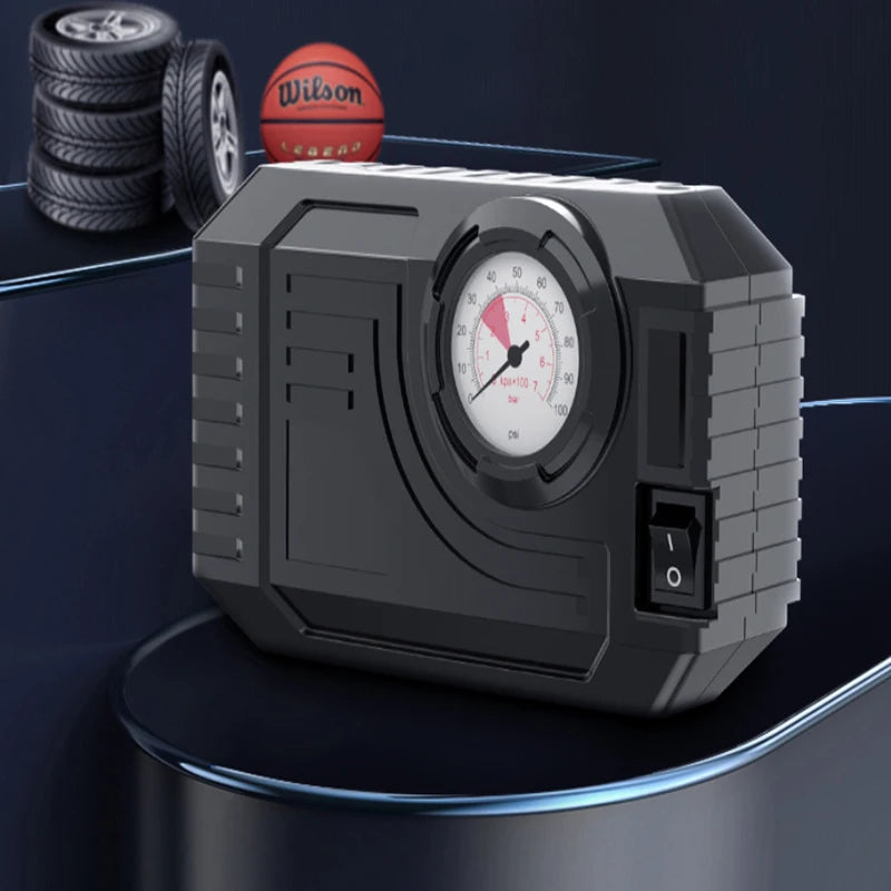 Portable Digital Car Air Pump – LED Emergency Light & Preset