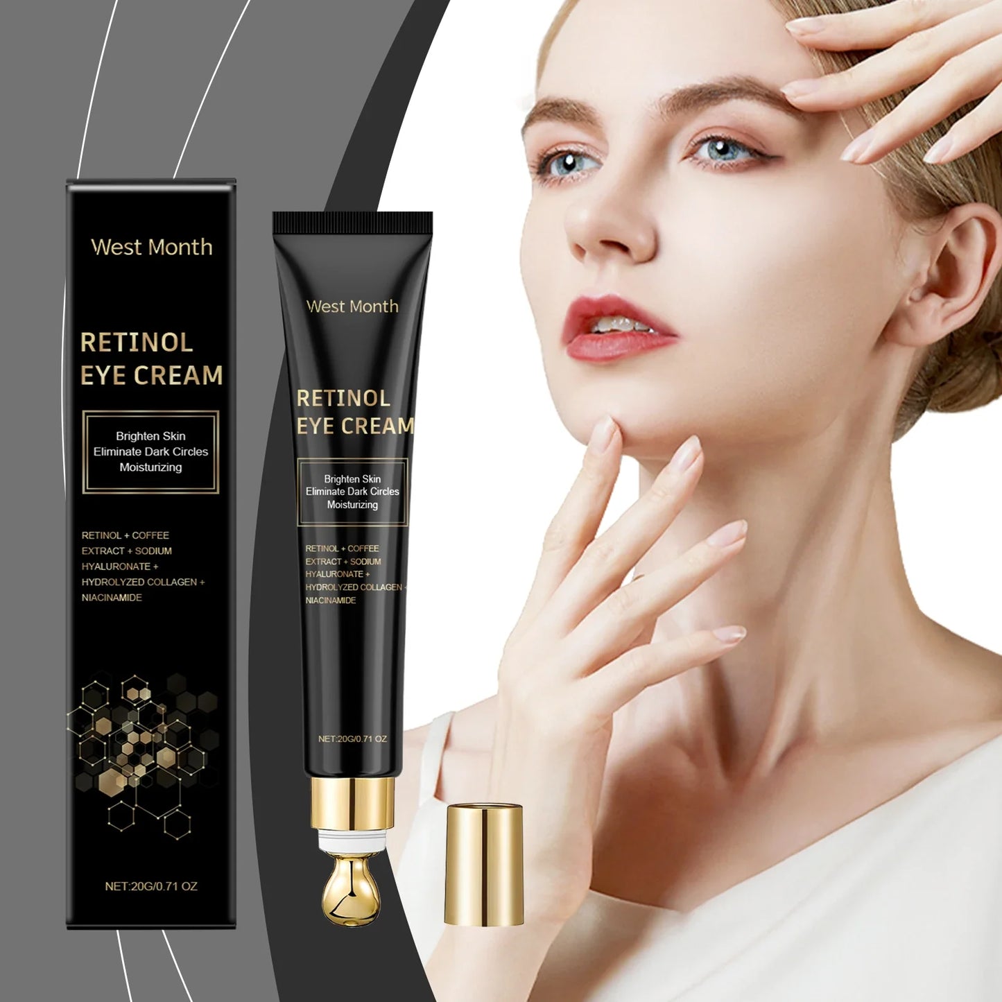 WEST MONTH Hydrating Eye Cream – Brightening & Firming 20g