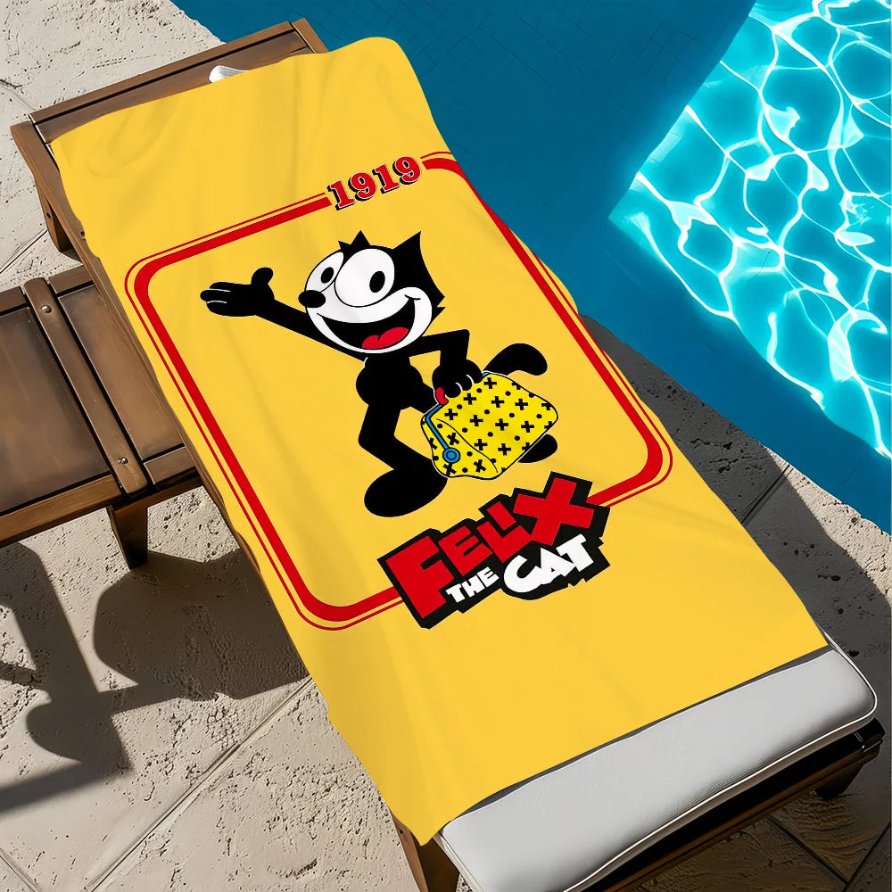 Felix the Cat Quick-Dry Beach Towel | Soft Pool & Travel Towel