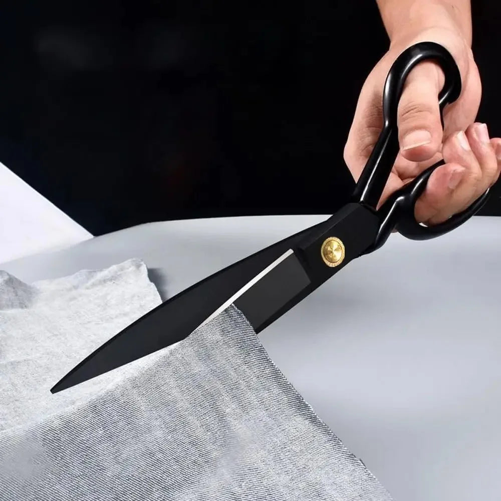 8-Inch Black Blade Tailor Scissors with Sheath | Fabric Shears
