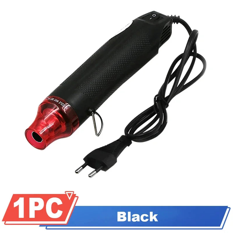 220V Hot Air Gun Soldering Temperature Blower Gun Electric Power Hot Dryer DIY Crafts Mini Heat Gun For Shrink Tubing Car Wrap Peaceful Pleasures Health and Wellness Black