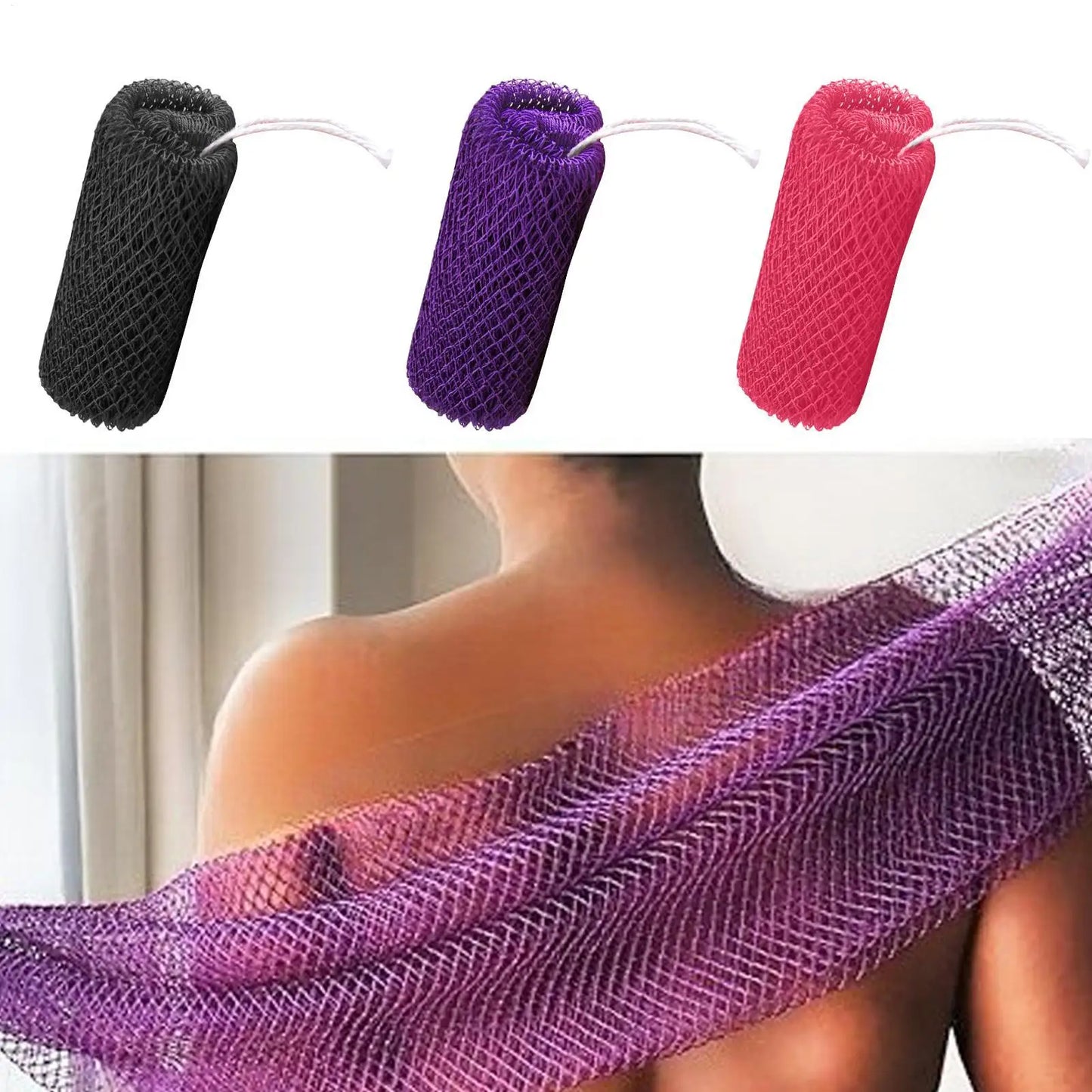 African Net Exfoliating Bath Sponge – Body Scrub for Smooth Skin