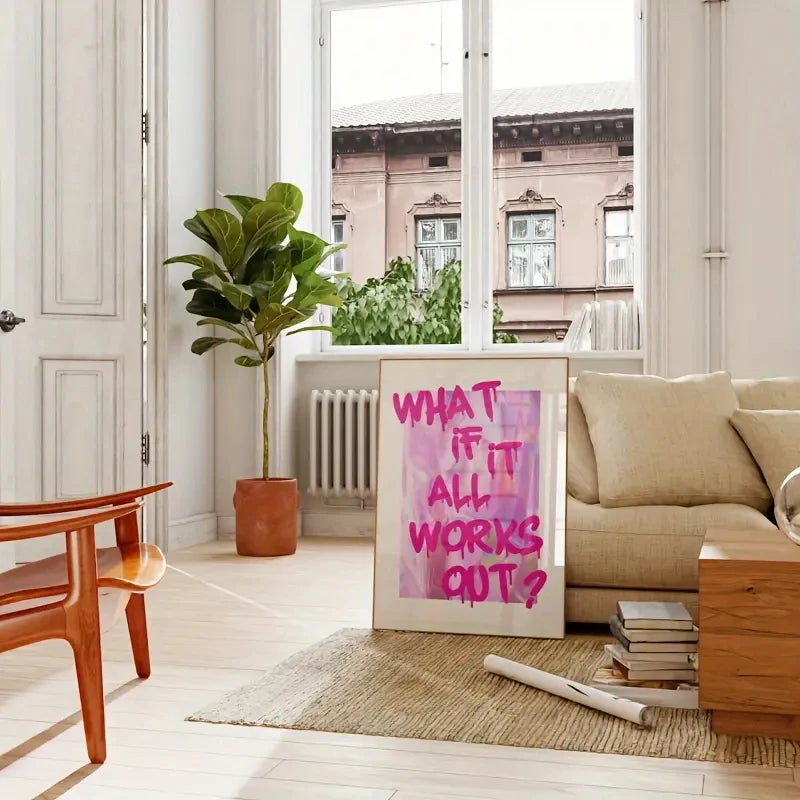 What If It All Works Out Wall Art Prints Canvas Painting Poster Picture For Living Bed Dining Kitchen Room Home Decor Peaceful Pleasures Health and Wellness
