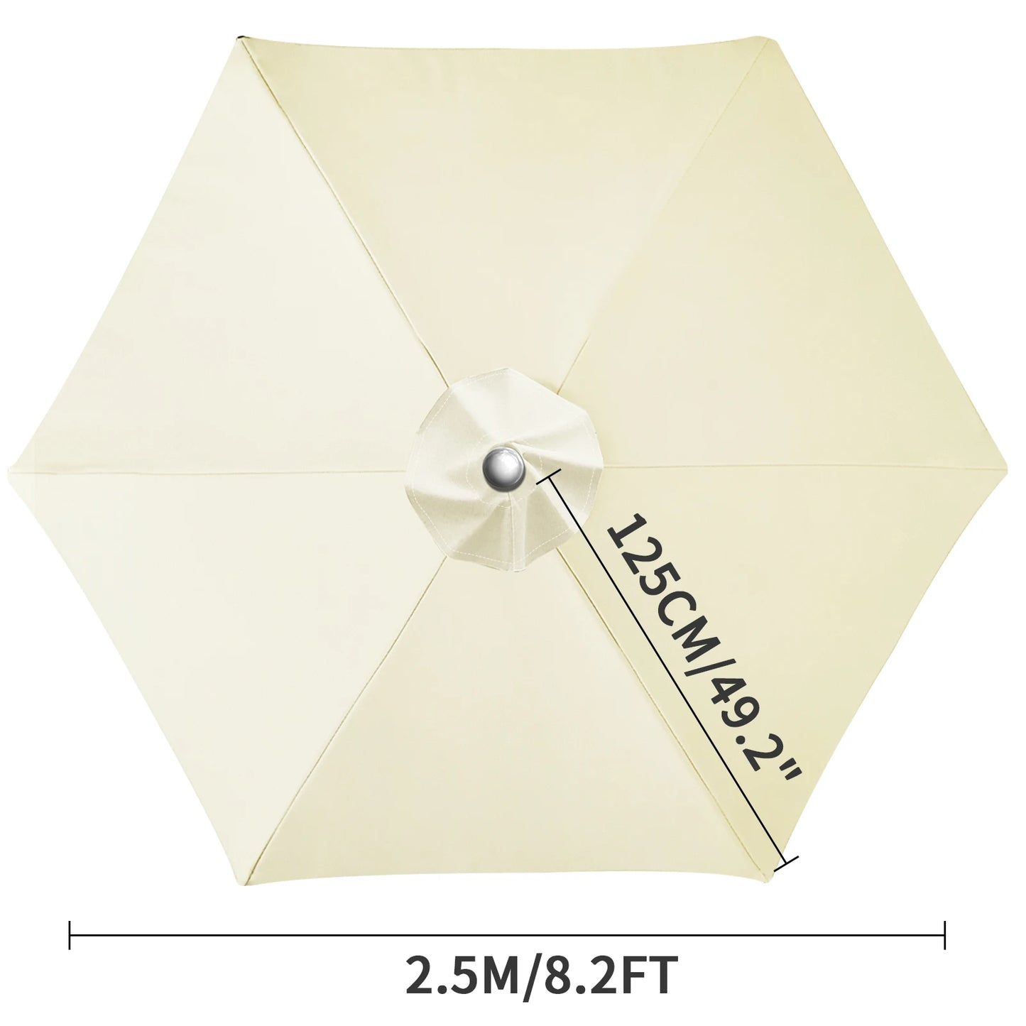 Waterproof Patio Umbrella Replacement Canopy 6 & 8 Rib