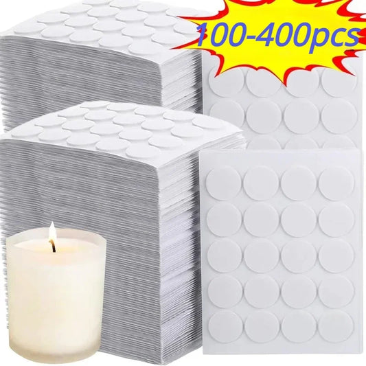 Candle Wick Stickers & Foam Pads | 100–400pcs Candle Making Kit Candle Making Supplies Peaceful Pleasures Health and Wellness