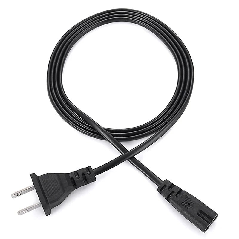 New EU Power Cable 2pin IEC320 C7 US Power Extension Cord For Laptop Charger Printer Radio Ser XBOX Peaceful Pleasures Health and Wellness