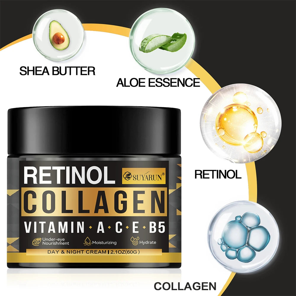 SUYARUN Retinol Moisturizing Cream, Rich in aloe vera leaf and tocopherol raw materials, universal skin care for men. Peaceful Pleasures Health and Wellness