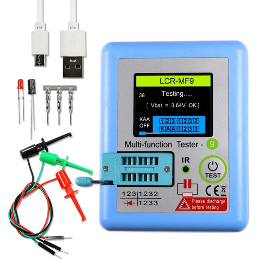 MF9 Transistor Tester Diode Triode Capacitance Resistance Meter 1.8" TFT LCR ESR NPN PNP MOSFET Graphic Display Peaceful Pleasures Health and Wellness