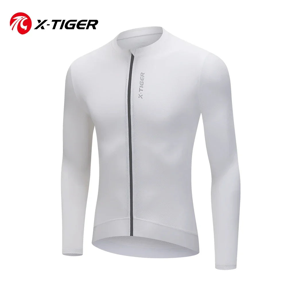 X-TIGER Long Sleeve Cycling Jersey – Reflective, UV Protection