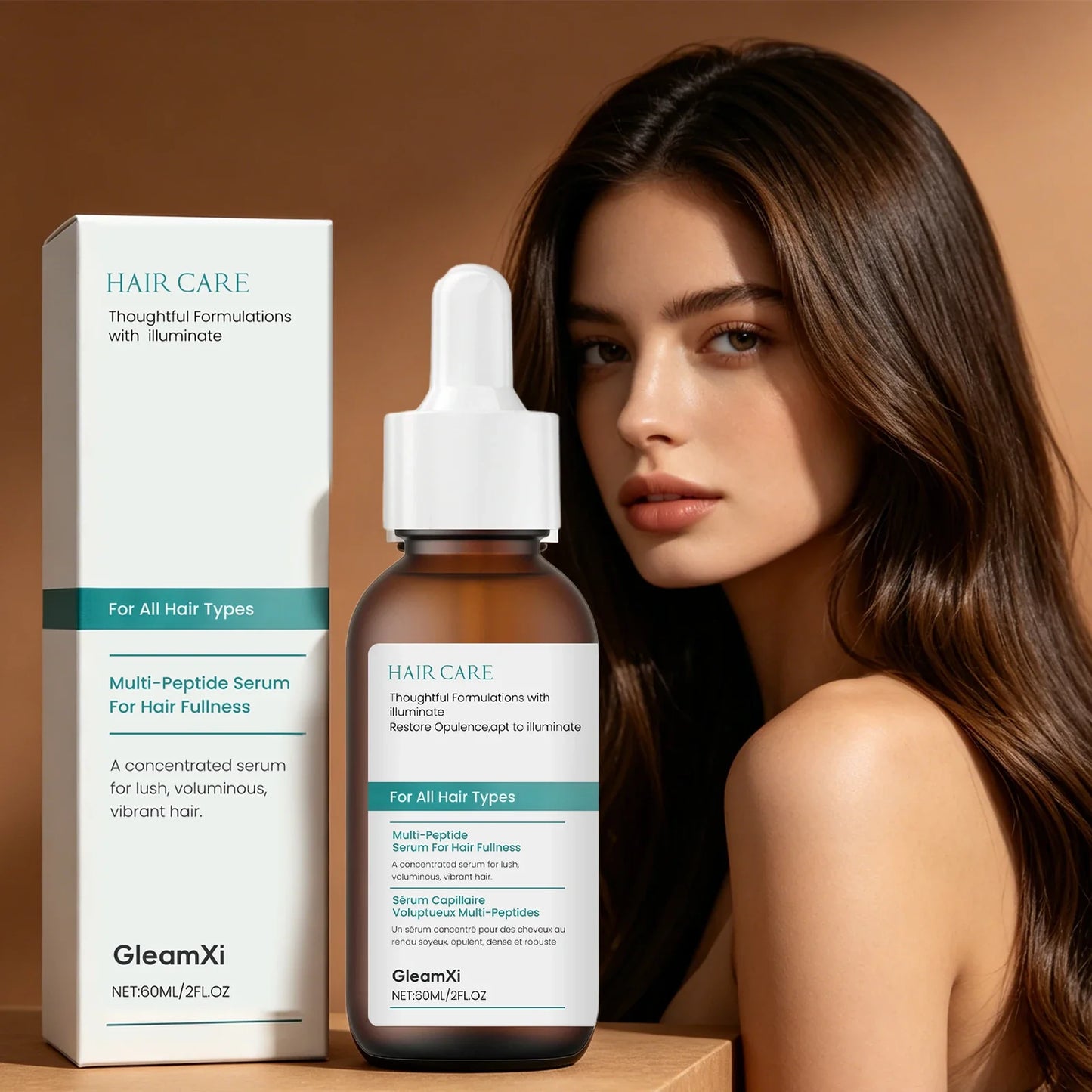 Gleamxi Multi Peptide Hair Serum – Anti-Frizz & Thickening
