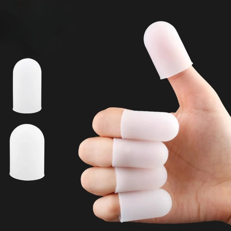 5Pcs Thickened Silicone Finger Protection Cover Heat-insulating High-temperature Resistant Anti-slip Finger Cover Peaceful Pleasures Health and Wellness
