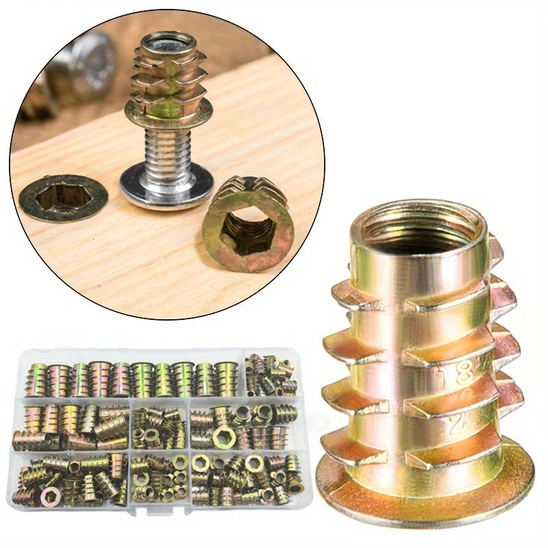 Thread Inserts Wooden Furniture Nut Combination Tool Bolt Fastener
