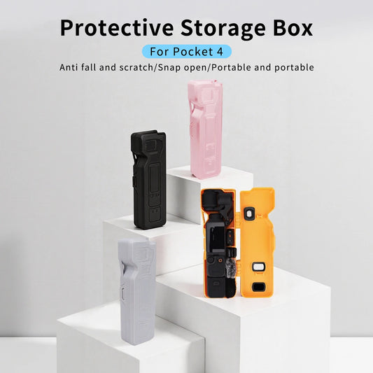Flip-Top Design Dedicated Storage And Protective Case For DJI Pocket 4 Large-Capacity Portable Shock- And Scratch-Resistant Peaceful Pleasures Health and Wellness