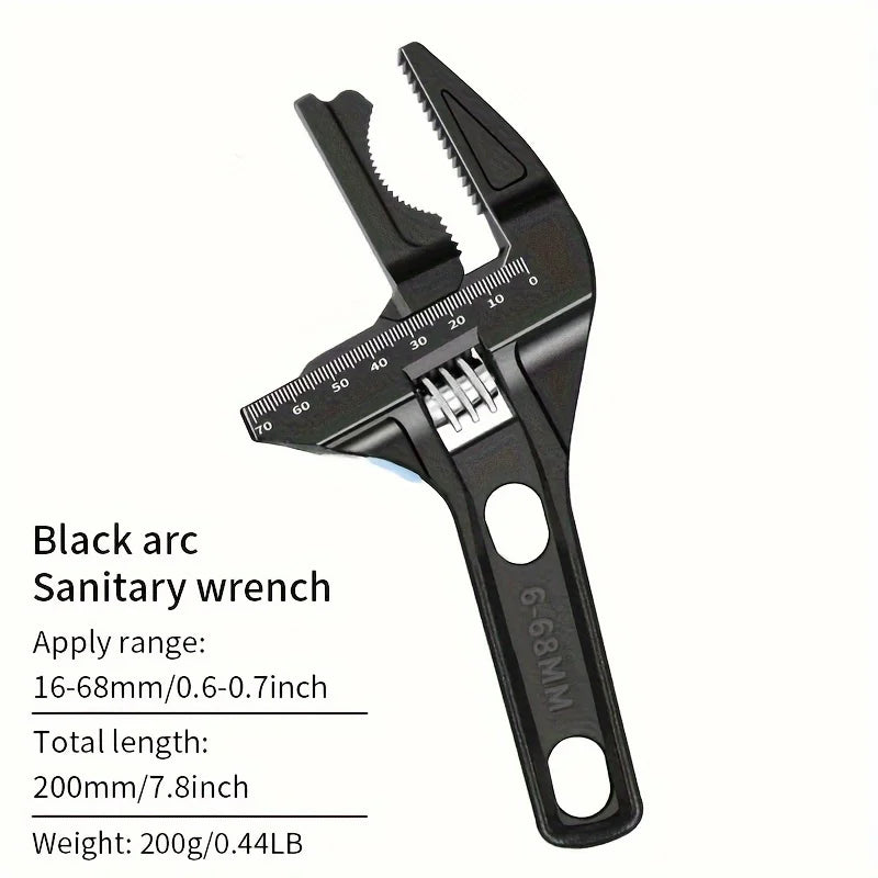 Adjustable Basin Wrench 16–68mm | Bathroom Plumbing Tool