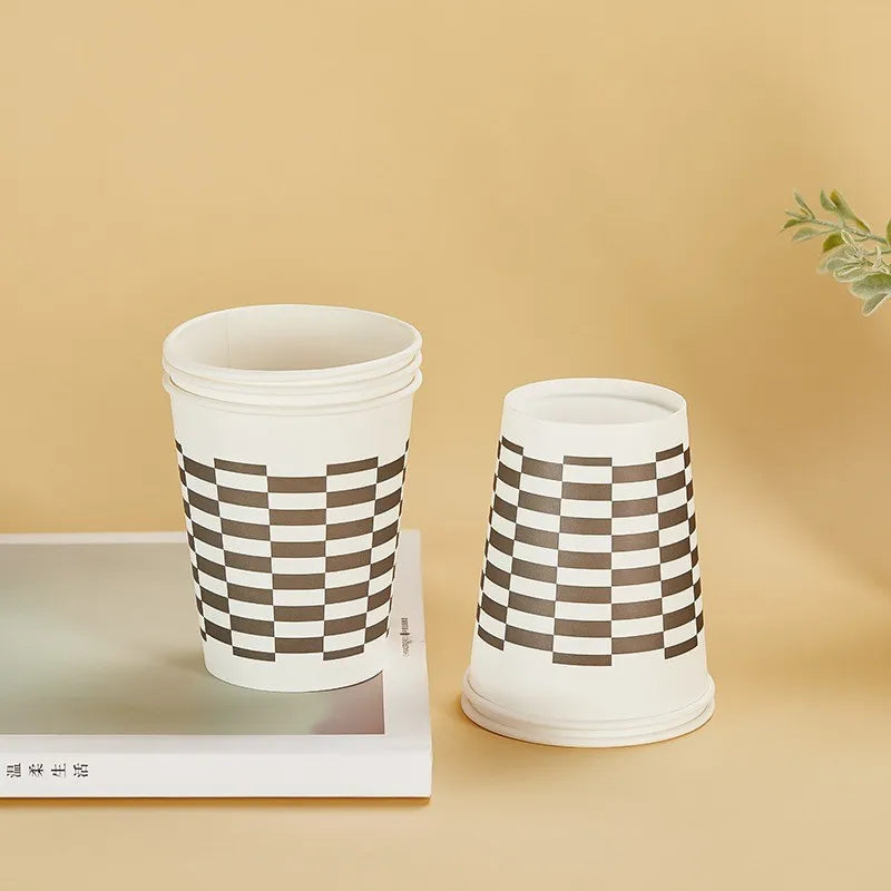 Hot 50pcs Disposable Cartoon Cute Cups White Thicken Durable Cups for Cold Drinks Household Party Office Coffee Cup LIUYING Peaceful Pleasures Health and Wellness D 50pcs