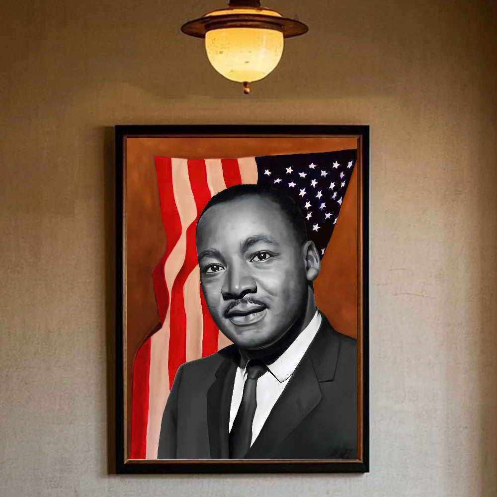 Martin Luther King Jr. HD Waterproof Wall Poster – PVC Decor Wall Art Poster Peaceful Pleasures Health and Wellness z4 40X50cmNoframe