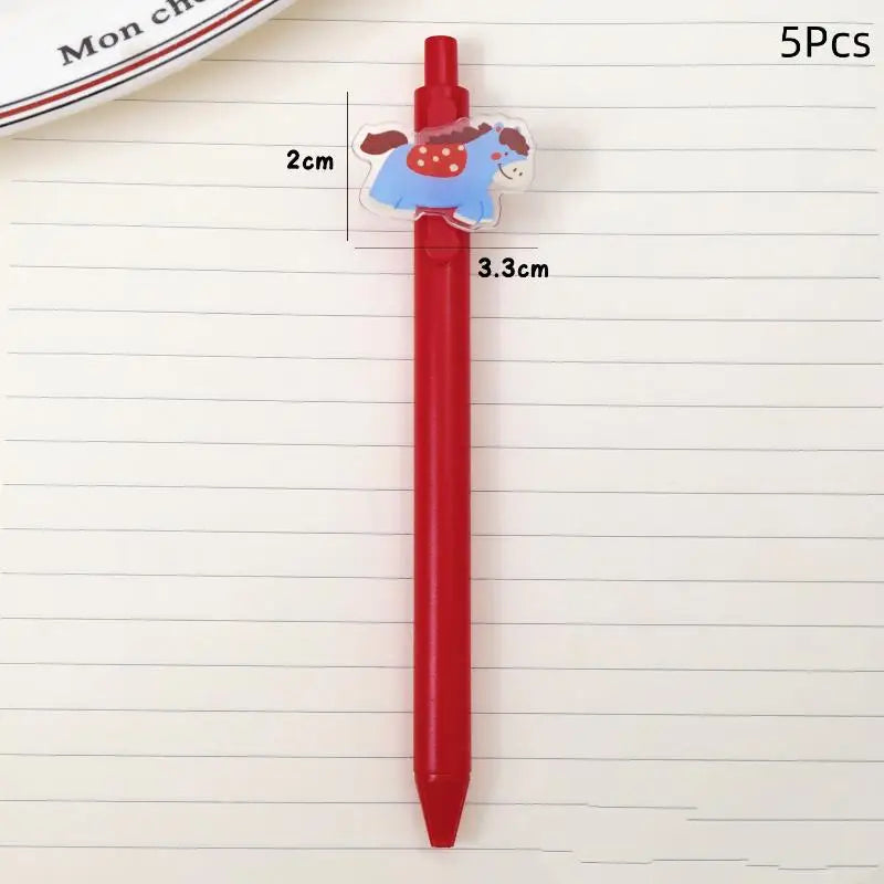 Cute Pony Gel Pens 5/6 Pack – Quick-Dry Decorative Writing Pens